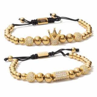 Set 2 Bratari Amunis Luxury 101 Placaj Aur 24K