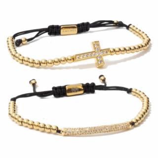 Set 2 Bratari Amunis Luxury 102 Placaj Aur 24K