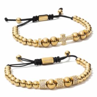 Set 2 Bratari Amunis Luxury 103 Placaj Aur 24K