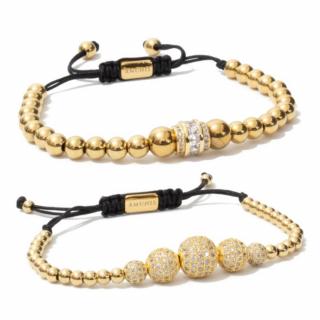 Set 2 Bratari Amunis Luxury 106 Placaj Aur 24K