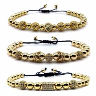 Set 3 Bratari Amunis Luxury 53 24K Gold Plated