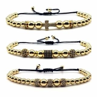 Set 3 Bratari Amunis Luxury 54 24K Gold Plated