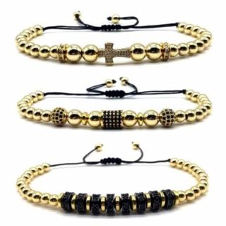 Set 3 Bratari Amunis Luxury 55 24K Gold Plated