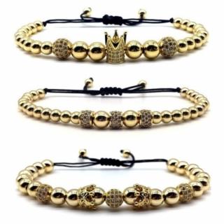 Set 3 Bratari Amunis Luxury 57 24K Gold Plated