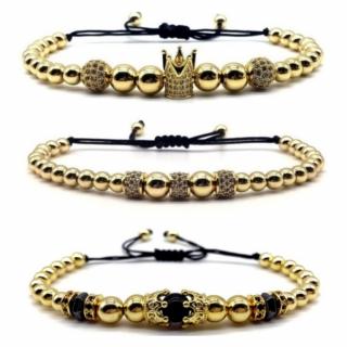 Set 3 Bratari Amunis Luxury 58 24K Gold Plated