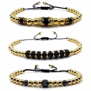 Set 3 Bratari Amunis Luxury 64 24K Gold Plated