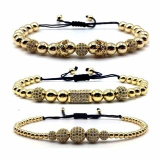 Set 3 Bratari Amunis Luxury 65 24K Gold Plated