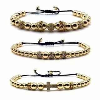 Set 3 Bratari Amunis Luxury 66 24K Gold Plated