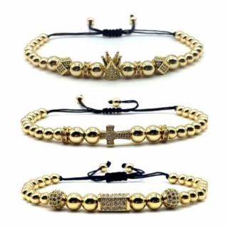 Set 3 Bratari Amunis Luxury 67 24K Gold Plated