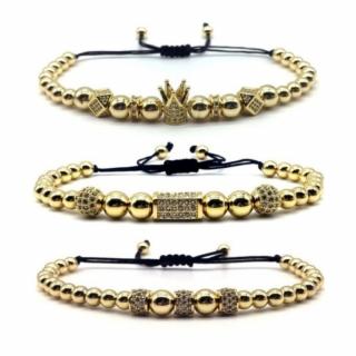 Set 3 Bratari Amunis Luxury 70 24K Gold Plated