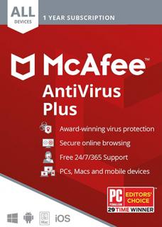 Antivirus McAfee Internet Security - 10 dispozitive - 1 an