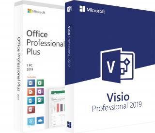 Pachet : Office 2019 Pro + Visio Professional 2019 retail