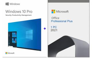 Pachet PRO: Windows 10 Pro + Office 2021 Professional Plus