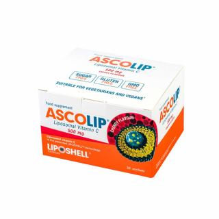 ASCOLIP Lipozomal Vitamina C 500mg cu aroma de cirese 30 plicuri