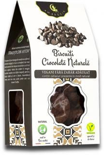 Biscuiti vegani cu ciocolata naturala 130 g