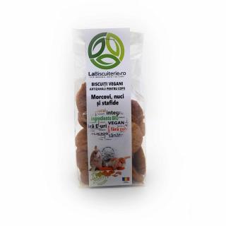 Biscuiti vegani fara zahar pentru copii cu morcovi, nuci si stafide 120g