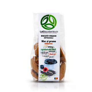 Biscuiti Vegani - Mac si Prune - FARA ZAHAR -120g