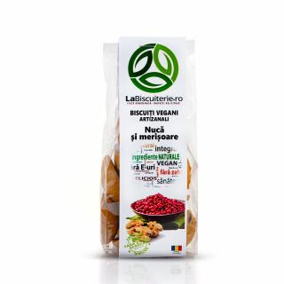 Biscuiti Vegani - Nuca si merisoare - FARA ZAHAR 120g