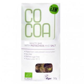 Ciocolata vegan bruta cu fistic si sare ECO 50 g