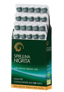 Spirulina BIO Nigrita, comprimate 120 tablete, 48gr