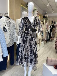 Rochie voal  imprimeu zebra