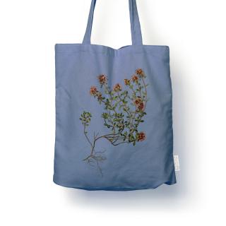 Traista,Cimbrisor,  bumbac reciclat albastru melanj