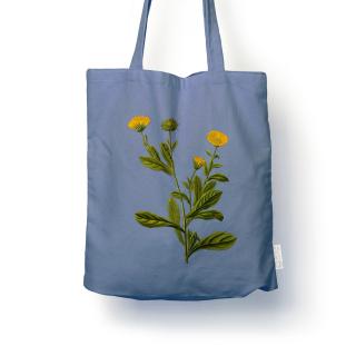 Traista Galbenele, bumbac reciclat albastru melanj