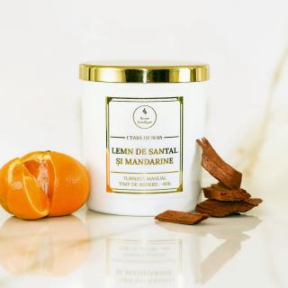 Lemn de santal si mandarine   Premium Alb 600gr.