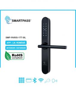 PARIS incuietoare inteligenta cu Bluetooth, WiFi, PIN, card RFID, cheie