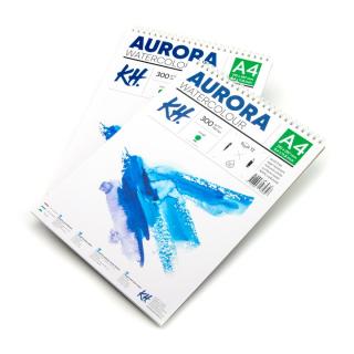 Bloc acuarelă AURORA rough cu spirală - 12 coli (Bloc pentru)