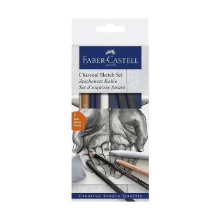 Cărbune pentru schițare Faber-Castell - set de 7 buc  (set de)