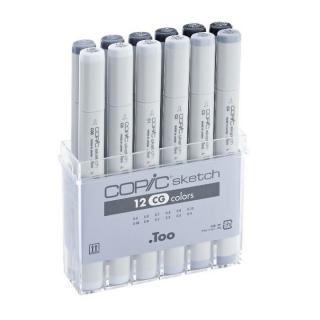 Carioci COPIC Sketch Cool Grey - set de 12 produse (carioci)