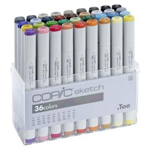 Carioci COPIC Sketch - set de 36 produse (carioci COPIC)