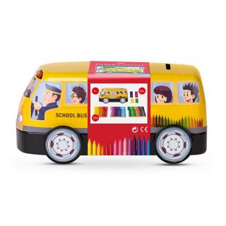 Carioci Faber-Castell in cutie din metal - autobus (carioci /)