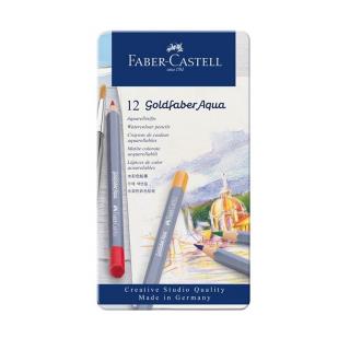 Creioane colorate acuarele Goldfaber Aqua set de 12 culori - cutie metalică  ()