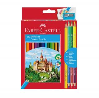 Creioane colorate Faber-Castell hexagonale / set de 36 culori ()