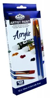 Culori acrilice ARTIST Paint 12x12ml  (set de pictura Royal &amp;)