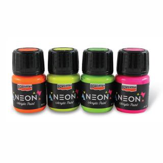 Culori acrilice neon PENTART 30 ml (culori acrilice PENTART)