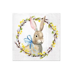 Șervețele decoupage - Rabbit with Catkins  - 1 buc