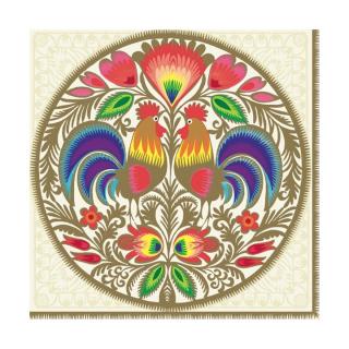 Șervețele eco pentru decoupage Lowicz Round Cutout Gold  - 1 buc ()