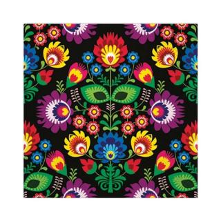 Șervețele pentru decoupage - Folky Style Black - 1 buc