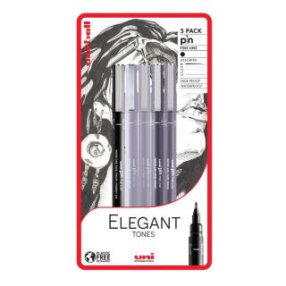 Set de UNI PIN markere fineliner Elegant Tones 5 buc