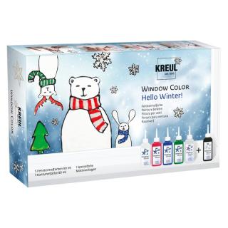 Set de vopsele pentru sticlă KREUL Hello Winter (vopsele de)