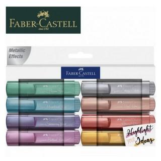 Set markere metalice Faber-Castell - 8 bucăți (markere Faber)