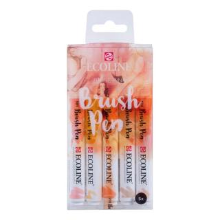 Stilouri pentru acuarelă Ecoline Brush Pen Beige Pink | Set de 5 bucăți