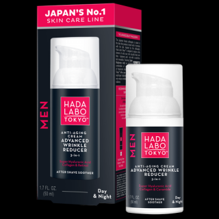 Crema anti-imbatranire de zi si de noapte pentru reducerea avansata a ridurilor pentru barbati - Hada Labo Tokyo
