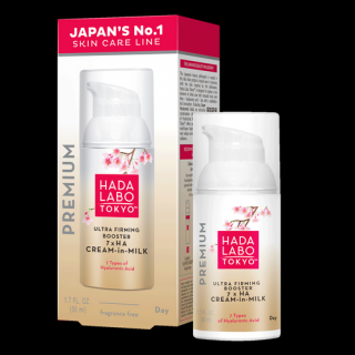 Crema de netezire de zi cu 7 tipuri de Acid Hyaluronic, HADA LABO TOKYO PREMIUM