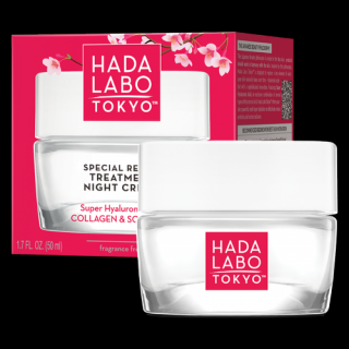 Tratament special reparator, de noapte cu super hyaluronic acid si tetrapeptida-5 - Hada Labo Tokyo