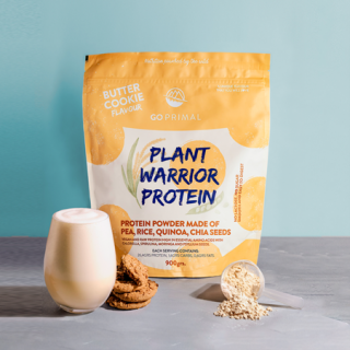 Plant Warrior Protein - Proteina Vegana cu Superfoods ,   Go Primal ,   900g