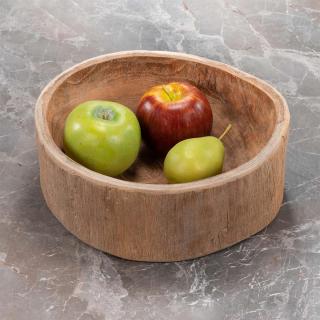 Bol din lemn de TEAK 28x27 cm - ideal pentru fructe - decorativ - lucrat manual